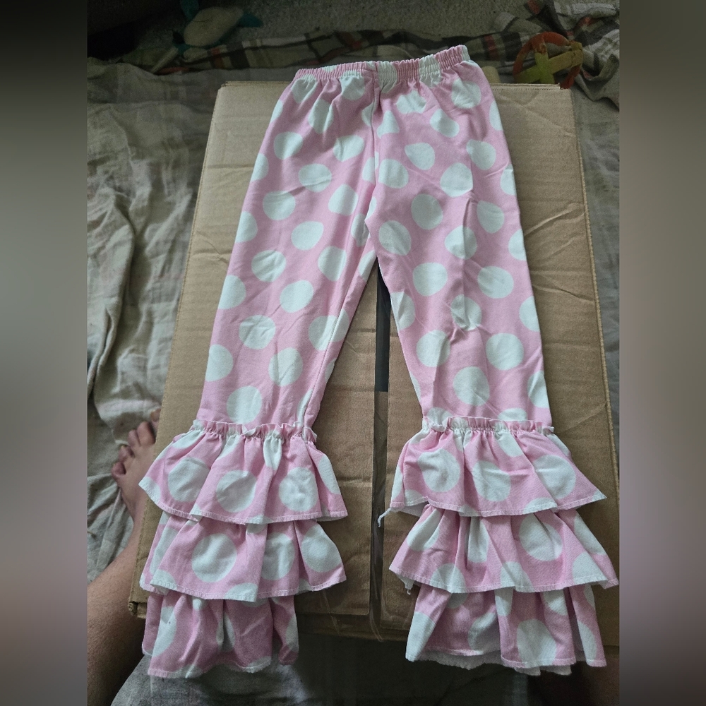 Pink/white Polka Dot Pants Small 2T, Good Condition